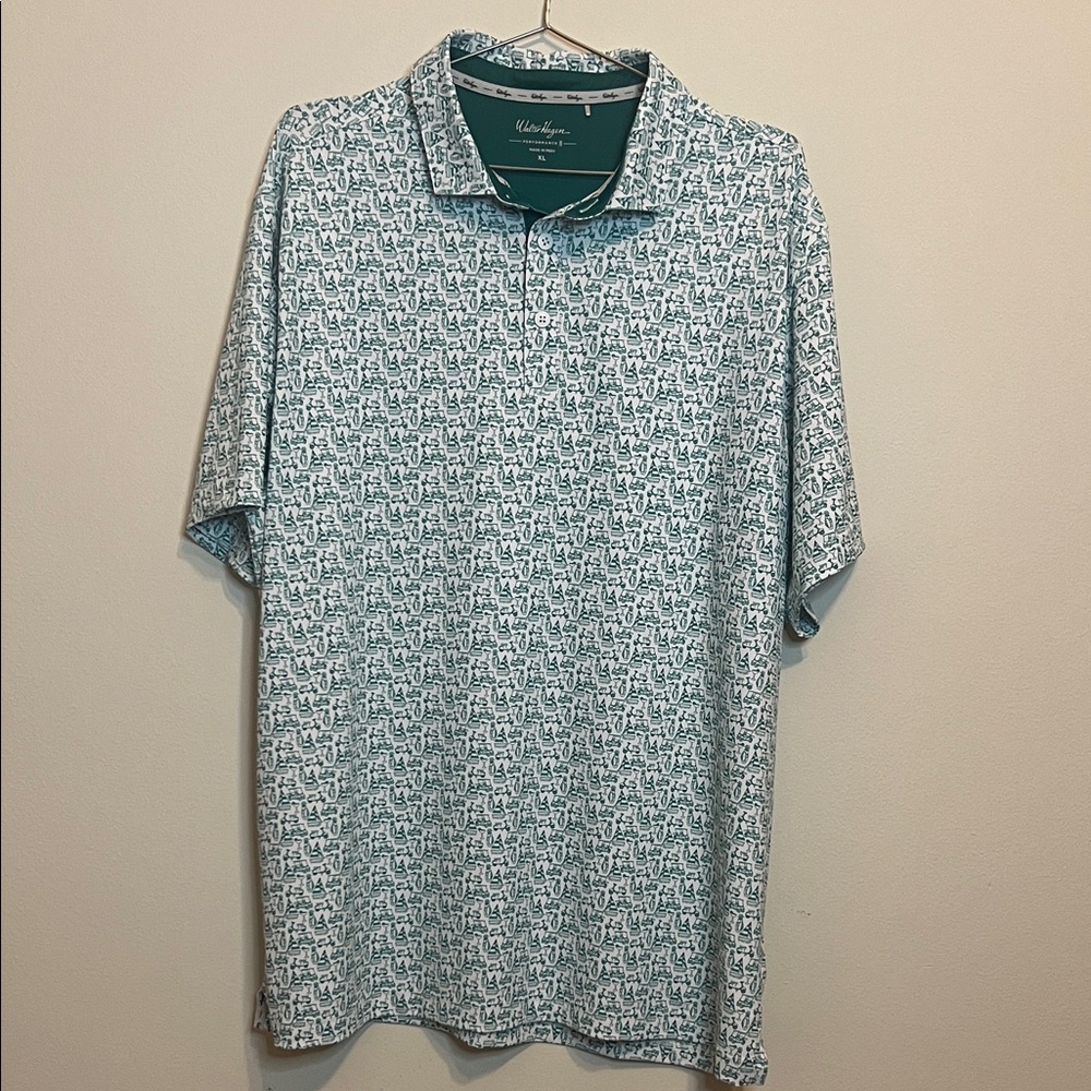 Walter Hagen Golf and Cocktail Theme Performance Polo Shirt
